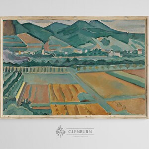 Vintage French Landscape Painting | PRINTABLE Countryside Painting | 444
