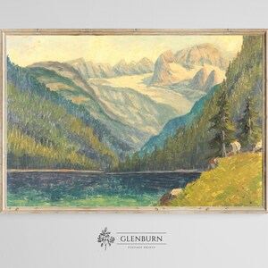 Vintage Mountain Wall Art | PRINTABLE Landscape Painting | 400