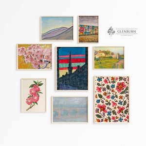 Vintage Gallery Wall Set | Eclectic DIGITAL DOWNLOAD | Set of 8 Prints | S29