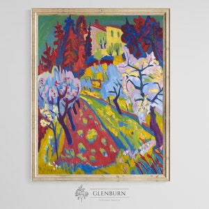 Vintage Abstract Farm Landscape Painting | DOWNLOADABLE Wall Art Print | 267