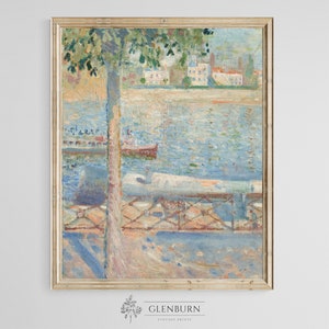 Pintura vintage de paisaje marino costero / IMPRESIÓN DIGITAL / 227