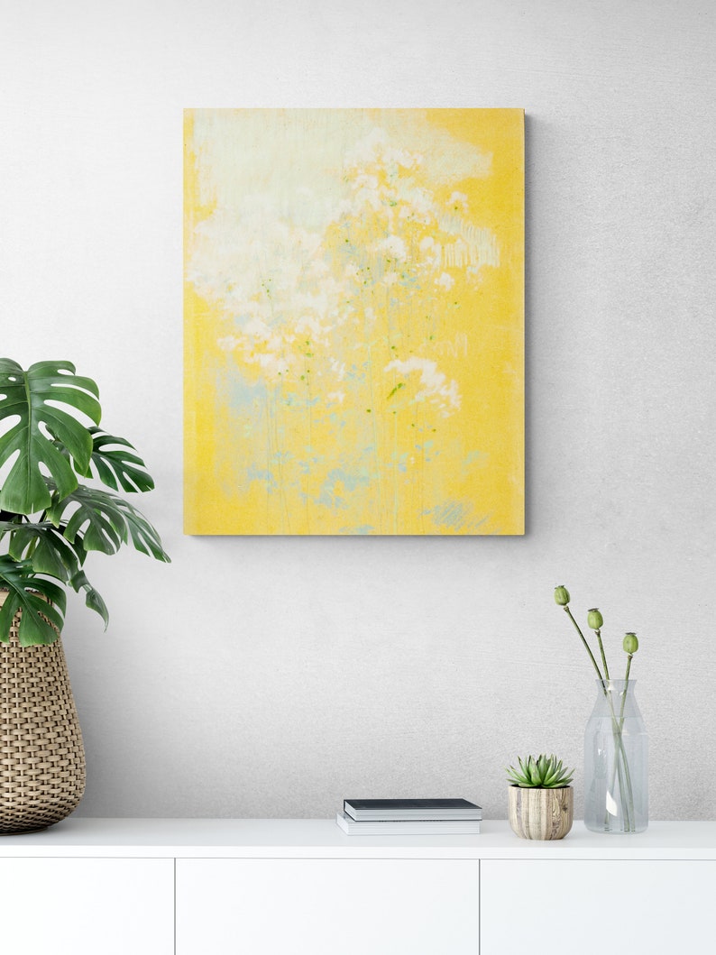 Vintage Yellow Abstract Painting Bold Wall Art John Henry Twachtman 358 image 8