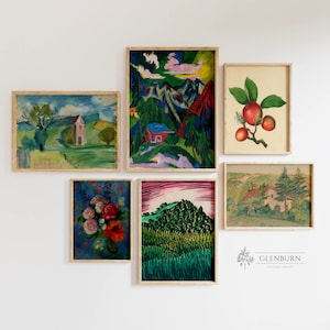 Vintage Gallery Wall Art Set | DOWNLOADABLE Paintings | S2