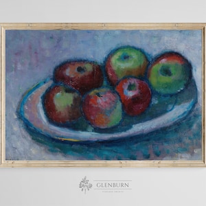 Vintage Apple Still Life Painting | DOWNLOADABLE Wall Decor | 306