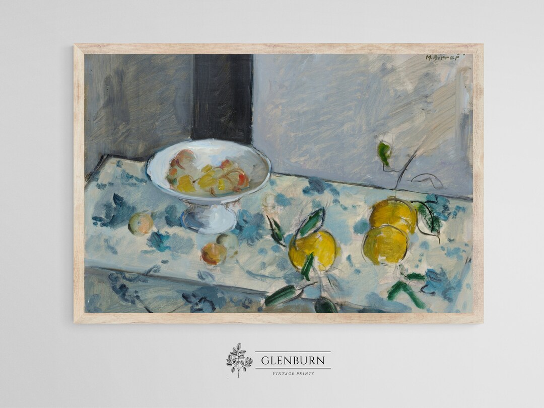 Vintage Fruit Still Life Painting | Country Kitchen Wall Art | MAILED ...