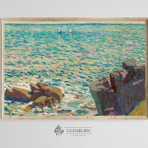 PRINTABLE Coastal Wall Art | Vintage Seascape Painting | 371