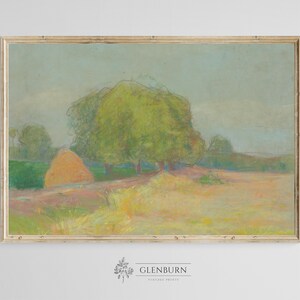 Antique Countryside Painting | DIGITAL PRINT Landscape Wall Art | 445