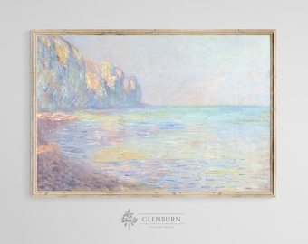 peinture côtière vintage | Art mural paysage marin TÉLÉCHARGEABLE | 449