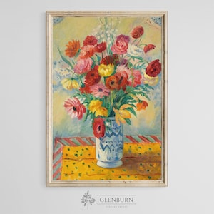 Floral Still Life Wall Art | Vintage DIGITAL PRINT | Flower Painting | 336
