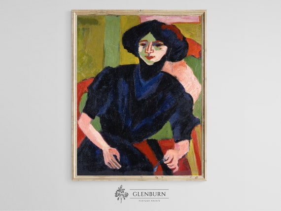 Vintage Portrait Wall Art | Bold Abstract Painting | INSTANT DOWNLOAD Print | 361