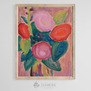 Antique Bold Flower Painting | DOWNLOADABLE Art Print | 204