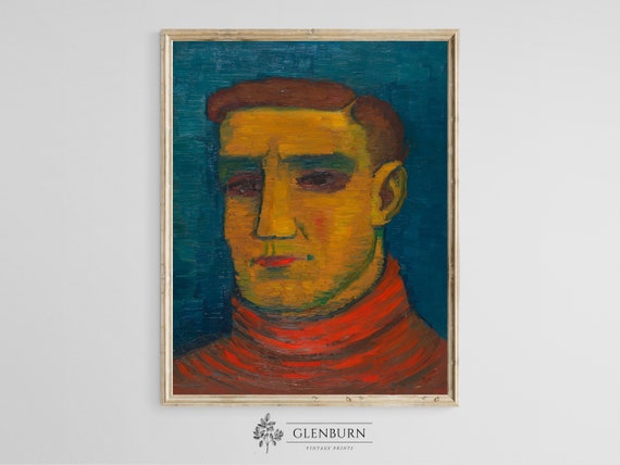 Abstract Portrait Wall Art | Vintage PRINTABLE Eclectic Painting | 345