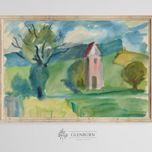 Vintage Country House Watercolor Painting | DOWNLOADABLE Print | 142