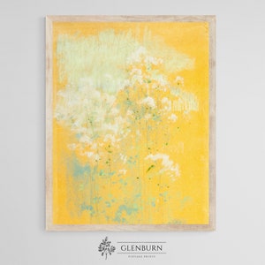 Vintage Yellow Abstract Painting | Bold Wall Art | John Henry Twachtman | 358