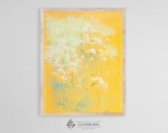 Vintage Yellow Abstract Painting | Bold Wall Art | John Henry Twachtman | 358