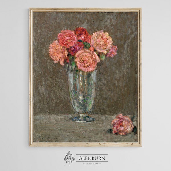 Vintage Still Life Wall Art | DOWNLOADABLE Flower Painting | 362