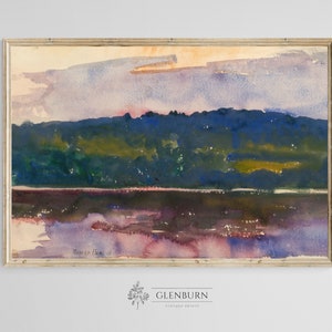 Vintage Abstract Wall Art | DOWNLOADABLE Sunset Painting | Eclectic Art Print | 431