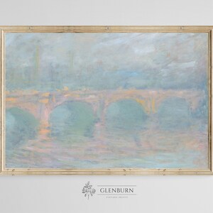 Muted Bridge Landscape Painting | Neutral DOWNLOADABLE Print | 84