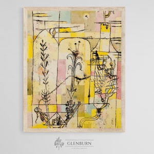 Abstract Yellow Wall Art | Eclectic Vintage Painting | DIGITAL PRINT | 469