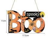Halloween Wooden Decoration Pumpkin Ghost Trick Treat Pendants Halloween Party Ornaments For Home Door Hanging Signs Kids Toy
