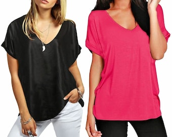 WOMENS BATWING TOP PLUS SIZE LONG SLEEVE LADIES PLAIN BATWING TOP SIZE 8-26 WOMENS BATWING TOP PLUS SIZE LONG SLEEVE LADIES PLAIN BATWING TOP SIZE 8-26