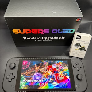 Nintendo Switch Lite Matte Black | SUPER5 OLED Display | TMR Hall Effect Joysticks | Hand-Built Premium Gaming Console