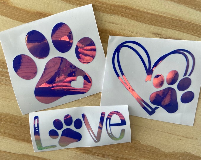 Paw Print Decals Etsy