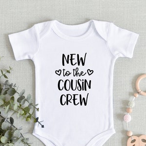 New to the Cousin Crew Onesie, Baby Onesie, Baby Clothes, Birth Announcement, Gift