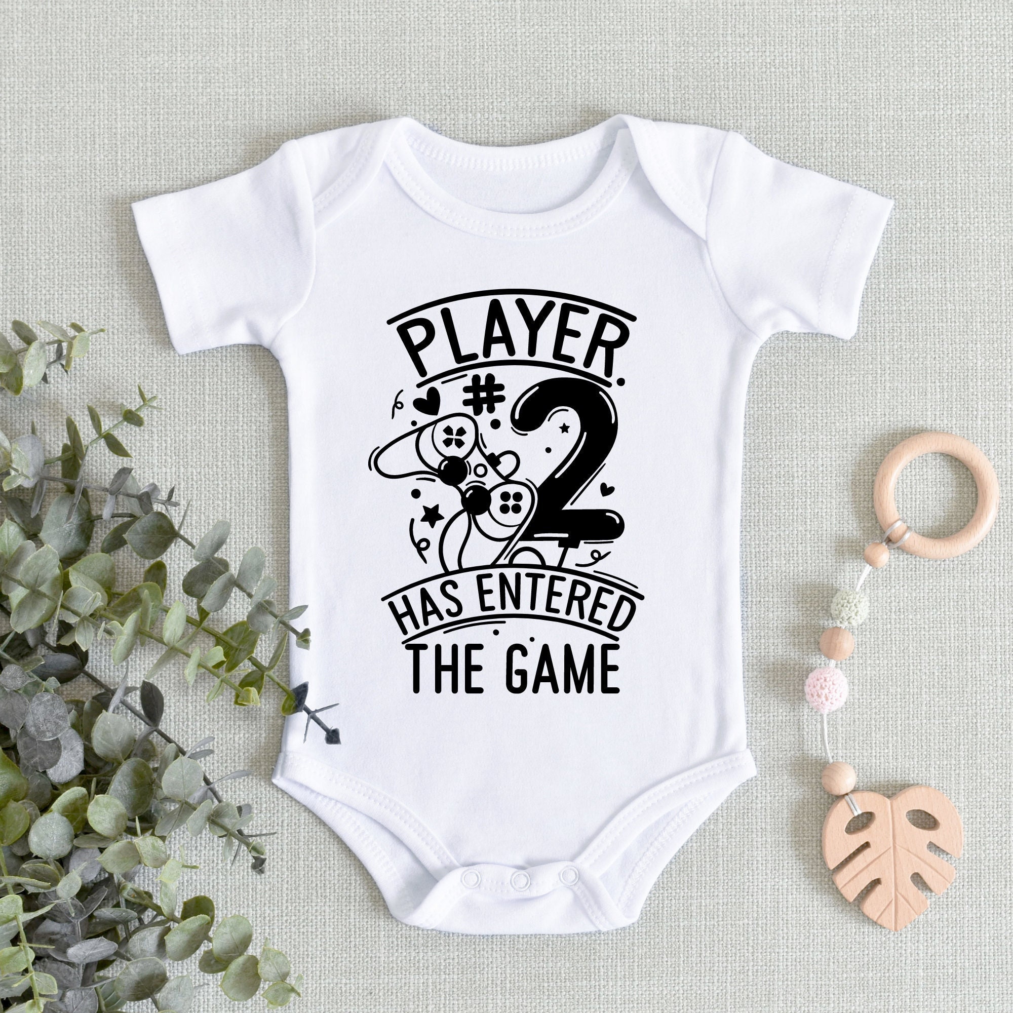 Player 2 Loading Player 2 Has Entered the Game Onesie, Pregnancy Reveal, Cute Baby ...