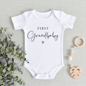 First Grandbaby Onesie, Baby Onesie, Baby Clothes, Birth Announcement, Pregnancy Announcement
