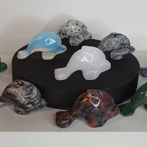 Crystal Dolphin Carvings, ~2&quot;, Choose Your Own