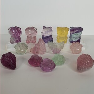 Mini Fluorite Carvings, Adorable Carved Candy Fluorite, Choose Your Own!