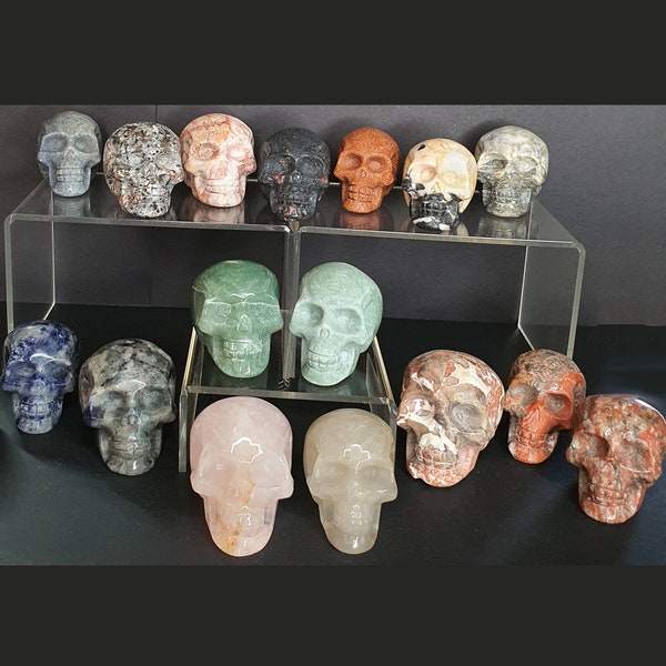 Assorted Crystal Skull Carvings, Choose Your Own, ~2"