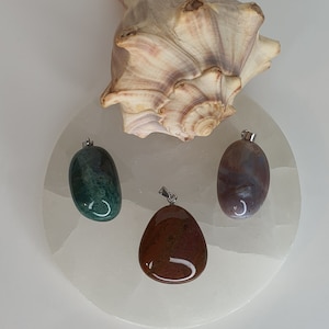 Ocean Jasper Tumble Necklace, Unique Ocean Jasper Pendant, Natural Ocean Jasper Necklace, Choose Your Own