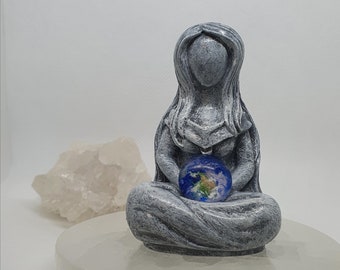 Gaia Statue, Mother Earth Statue, Gaia Figurine, Goddess Gaia Statue, ~2.93" high