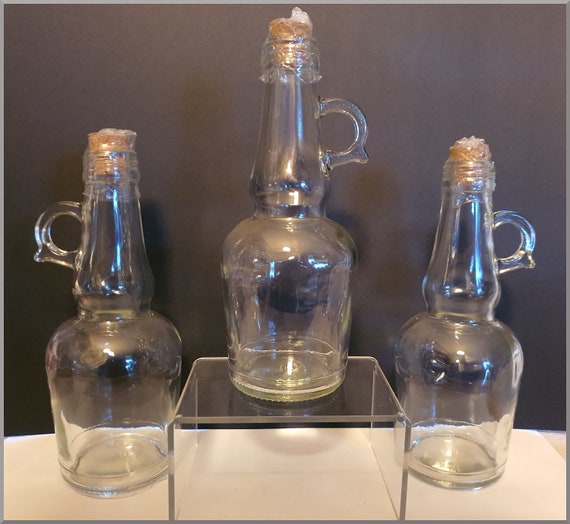 Moon Water Bottle, Glass Jugs With Cork Lid and Handle 