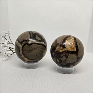 Natural Septarian Spheres, Septarian Stone Sphere, Septarian Orb, ~2.2-2.37&quot;, Choose Your Own  (D, E, F)