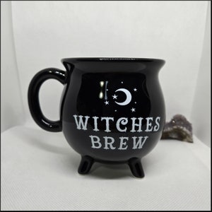 Witches Brew Mug, Cauldron Coffee Cup, Witchy Mug, Cauldron Tea Cup