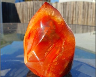 Natural Carnelian Flame, ~3.33"  (A)