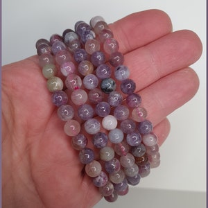 Handmade Unicorn Stone Beaded Bracelets, Pegmatite Bracelet, 6mm
