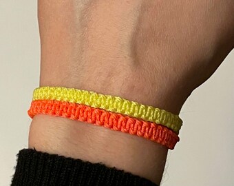 Ocean Buoy Colors Waxed Cord Bracelets, Surfer Style, Friendship Bracelets, Stackable, Adjustable