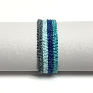 Ocean Colors Waxed Cord Bracelets, Surfer Bracelets, Friendship Bracelets, Stackable Bracelets, Adjustable