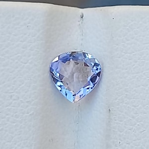 Heart Tanzanite Gemstone: 0.75ct Light Blue Loose Gem, 6mm