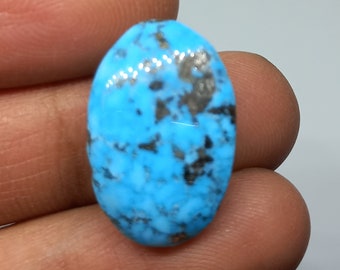 100%Natural Morenci Turquoise Cabochon Flat back Cabochon Size-15×23×7mm,Weight-20cts Loose Gemstone For Ring and pendant#B921358