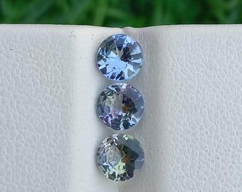 Natürlicher Tansanit Edelstein: Runder Tansanit Lot Dezember Geburtsstein (5 mm, 1.60karat).