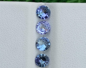 Natürlicher Tansanit Edelstein: Runde Form Lose Tansanit Lot Dezember Geburtsstein (5 mm, 1.70karat).