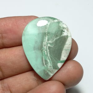 Australian Variscite Pear Cabochon Natural Variscite Cabochon Size-27×34×4mm Weight-27cts Loose Gemstone Making For Jewelry...VR92665