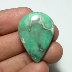 Australian Variscite Pear Cabochon Natural Variscite Cabochon Size-23×32×7mm Weight-39cts Loose Gemstone Making For Jewelry...VR92664