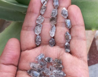 Black  Herkimer Diamond Crystals LOT Authentic Herkimer Raw Bulk Loose Gemstone Making Jewellery.