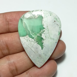 Australian Variscite Pear Cabochon Natural Variscite Cabochon Size-34×45×5mm Weight-57cts Loose Gemstone Making For Jewelry...VR92663